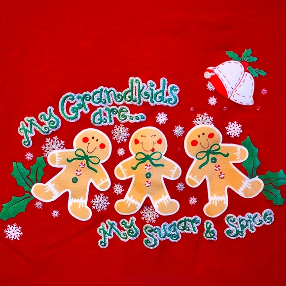 Red Christmas 🎄 T-shirt size Large 12/14 - Picture 2 of 4